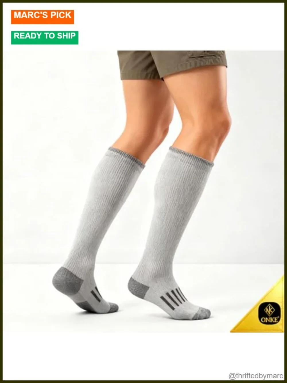 Knee High Socks for Men Heavy Duty Work Cotton Polyester Spandex Full Cushion